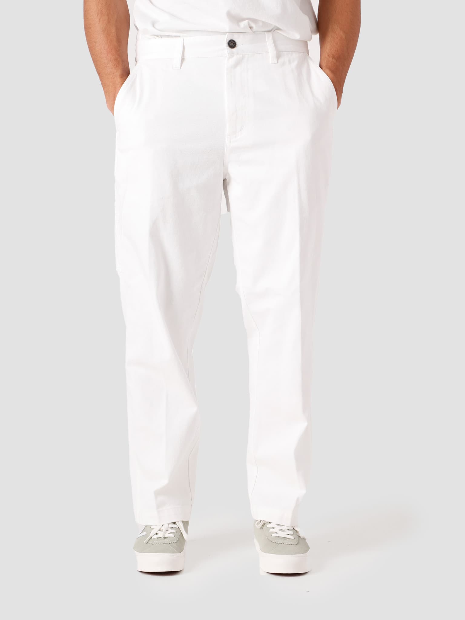 Studio Citizen Carpenter Pants in White and Stone Denim - CITIZEN VINTAGE