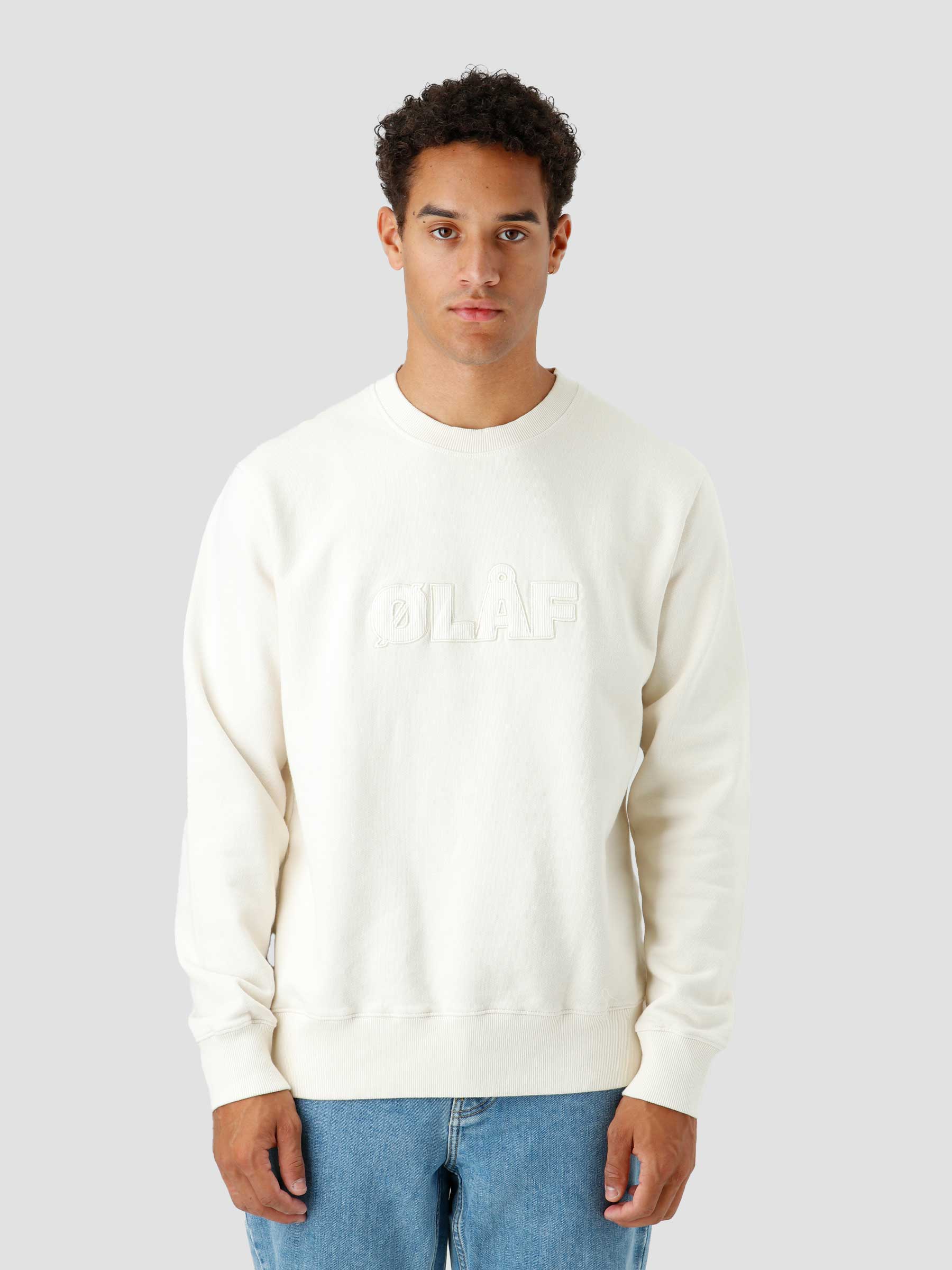 OLAF Corduroy Crewneck White - Freshcotton