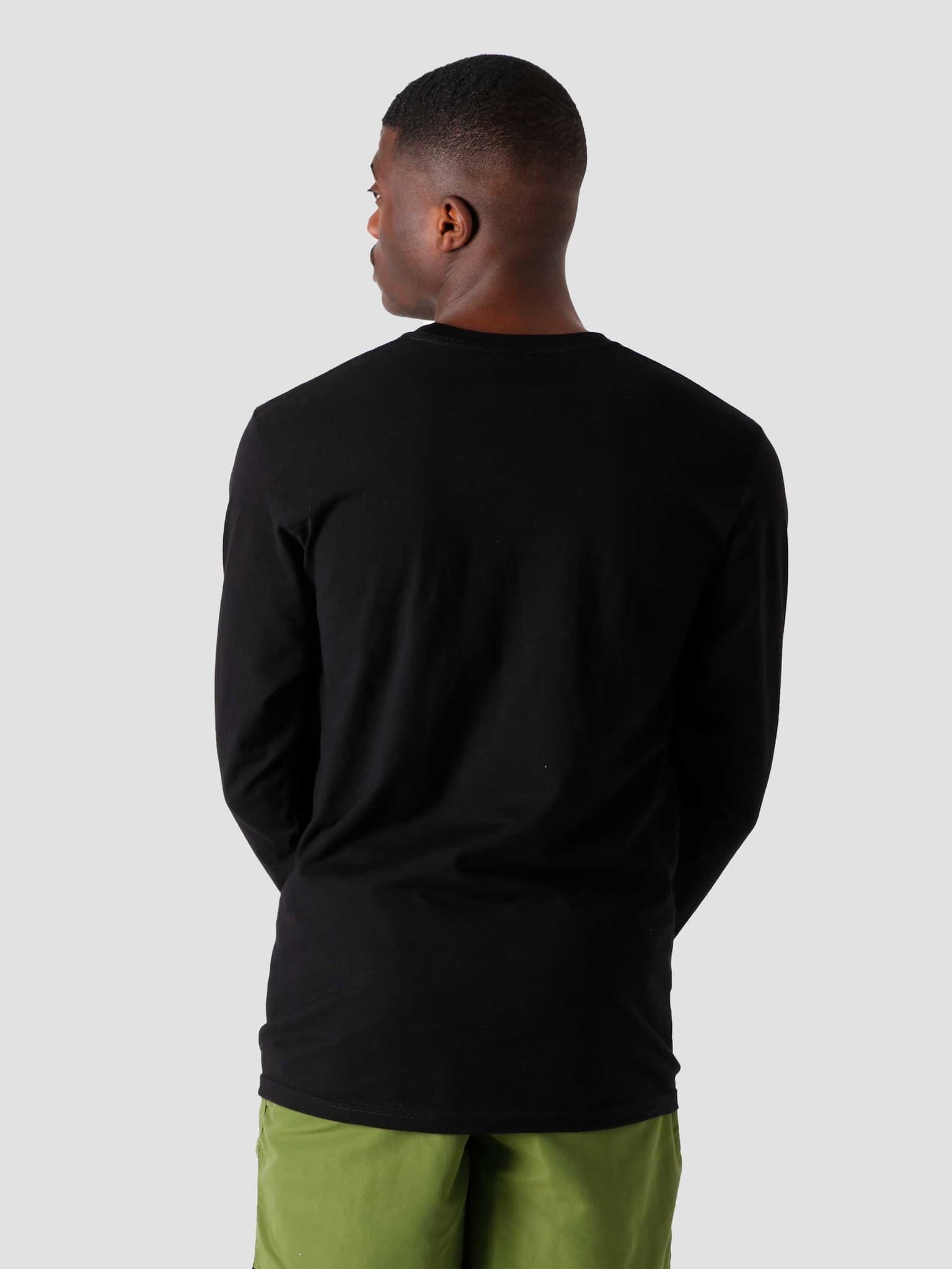 Stussy Zip Up Work Longsleeve Shirt Black - Freshcotton