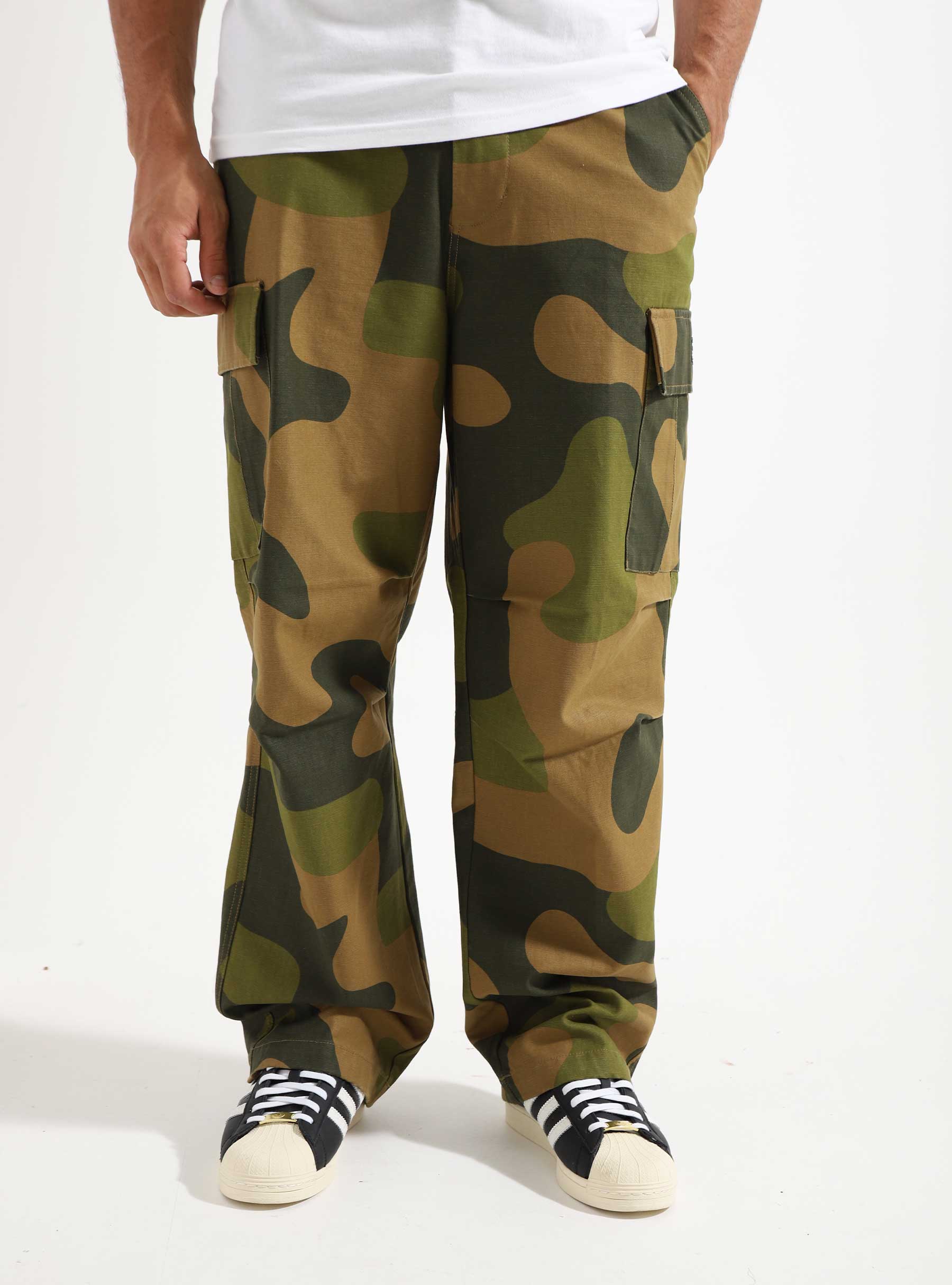 Obey Big Timer Cargo Pant Oversize Camo - Freshcotton