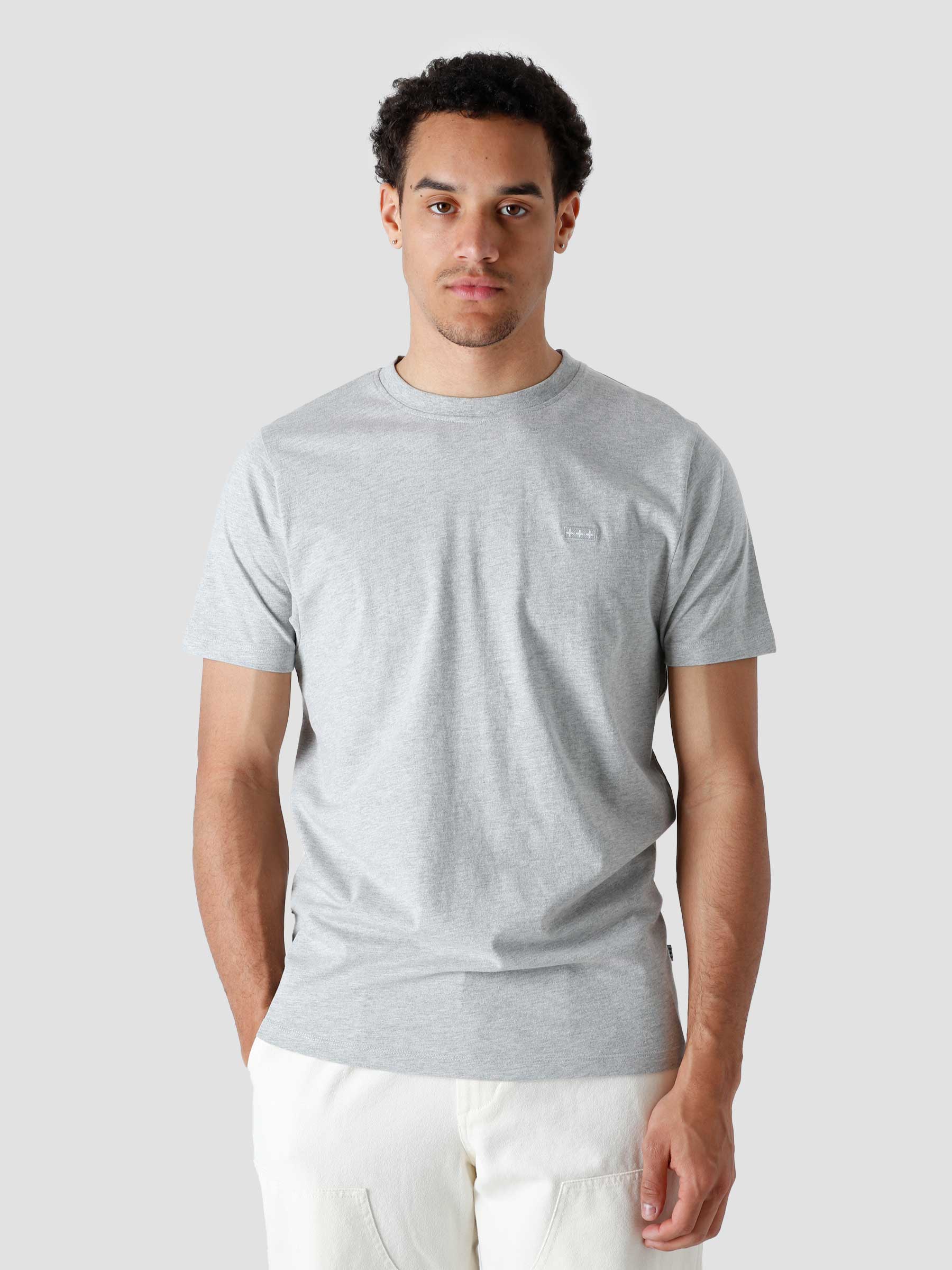 QB03 Patch Logo T-Shirt Grey - Freshcotton