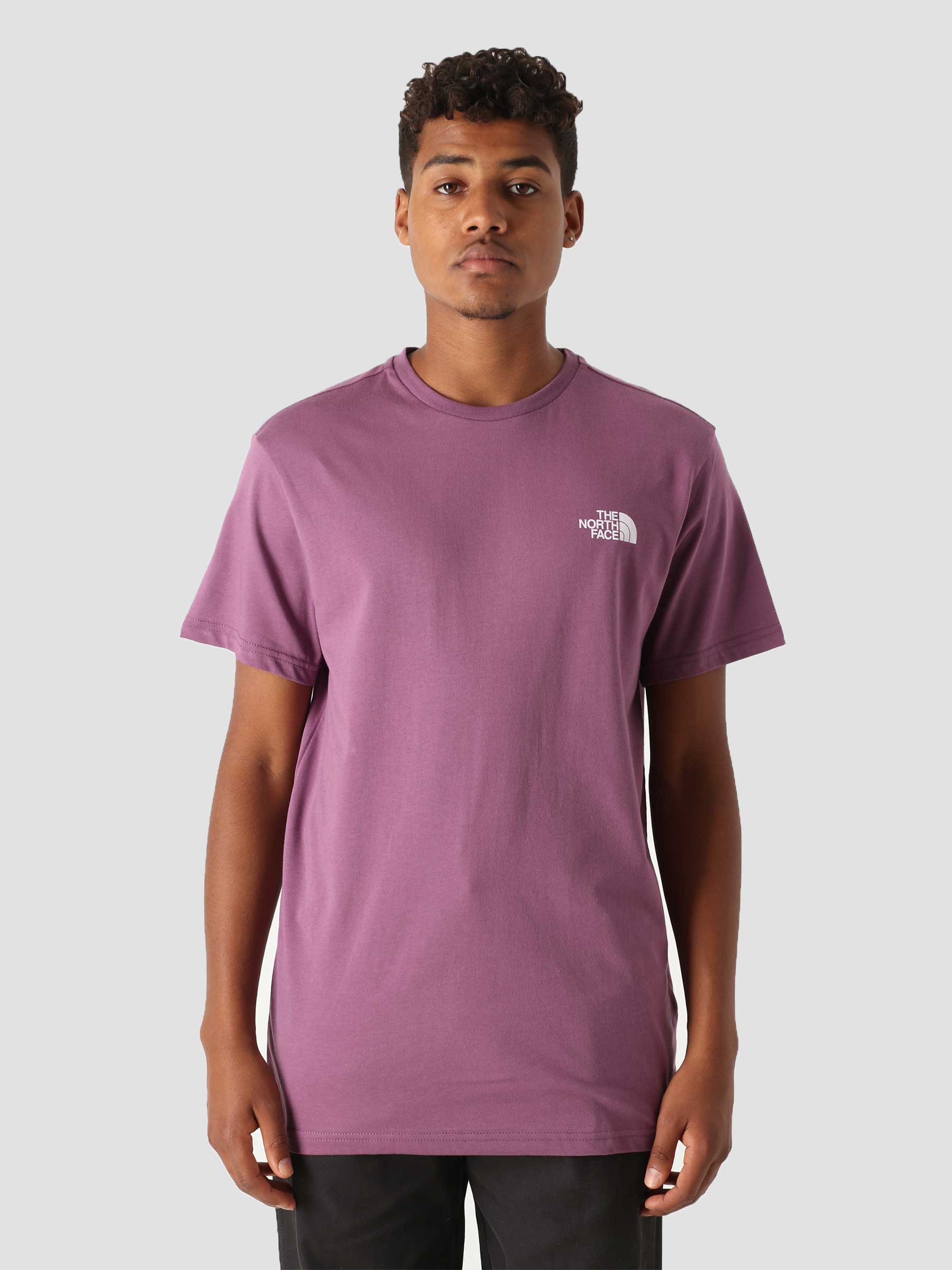 The North Face Simple T-Shirt Purple Pikes - Dome Freshcotton