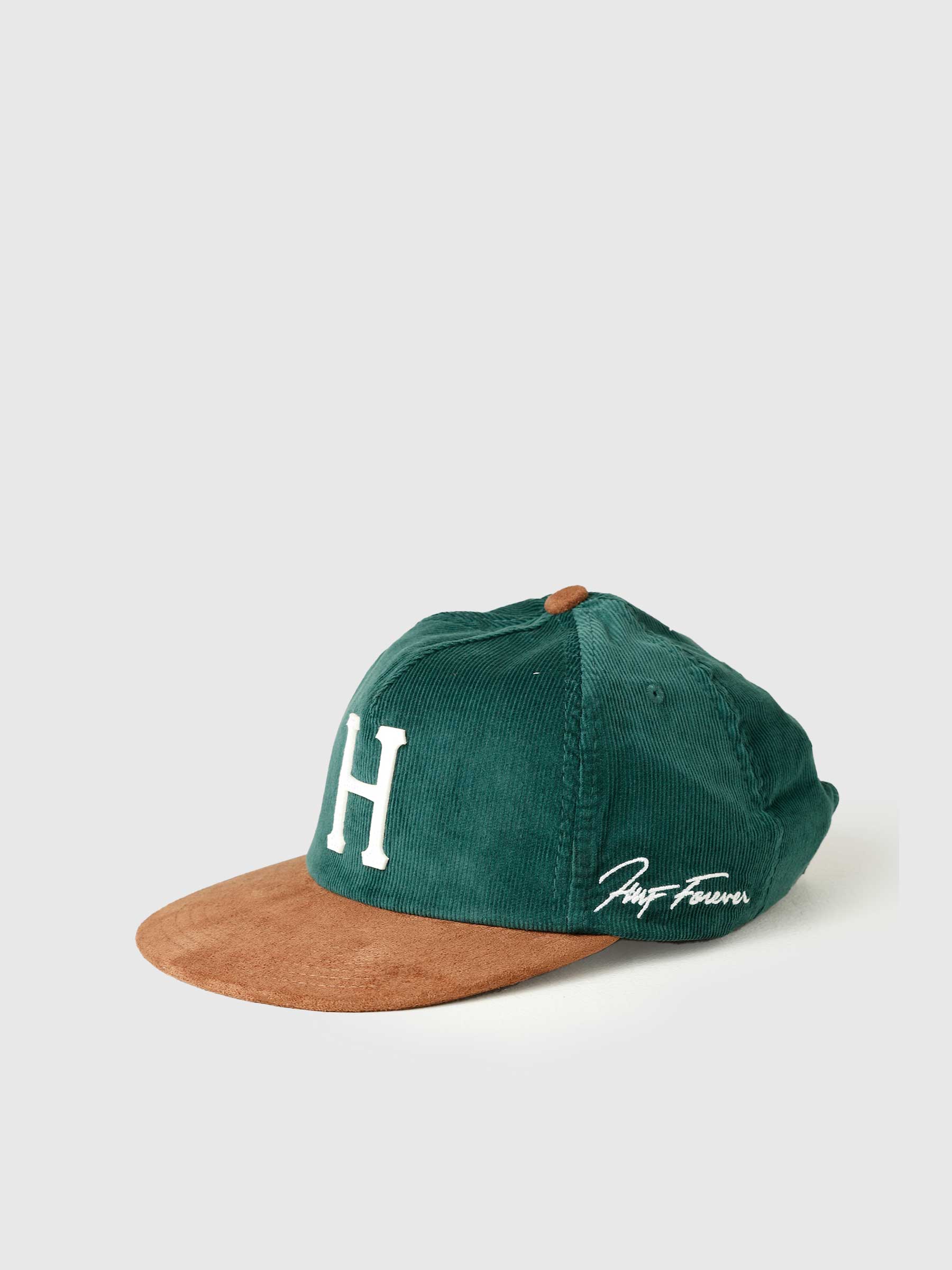 Huf Corduroy Classic H 5 Panel Hat Forest Green