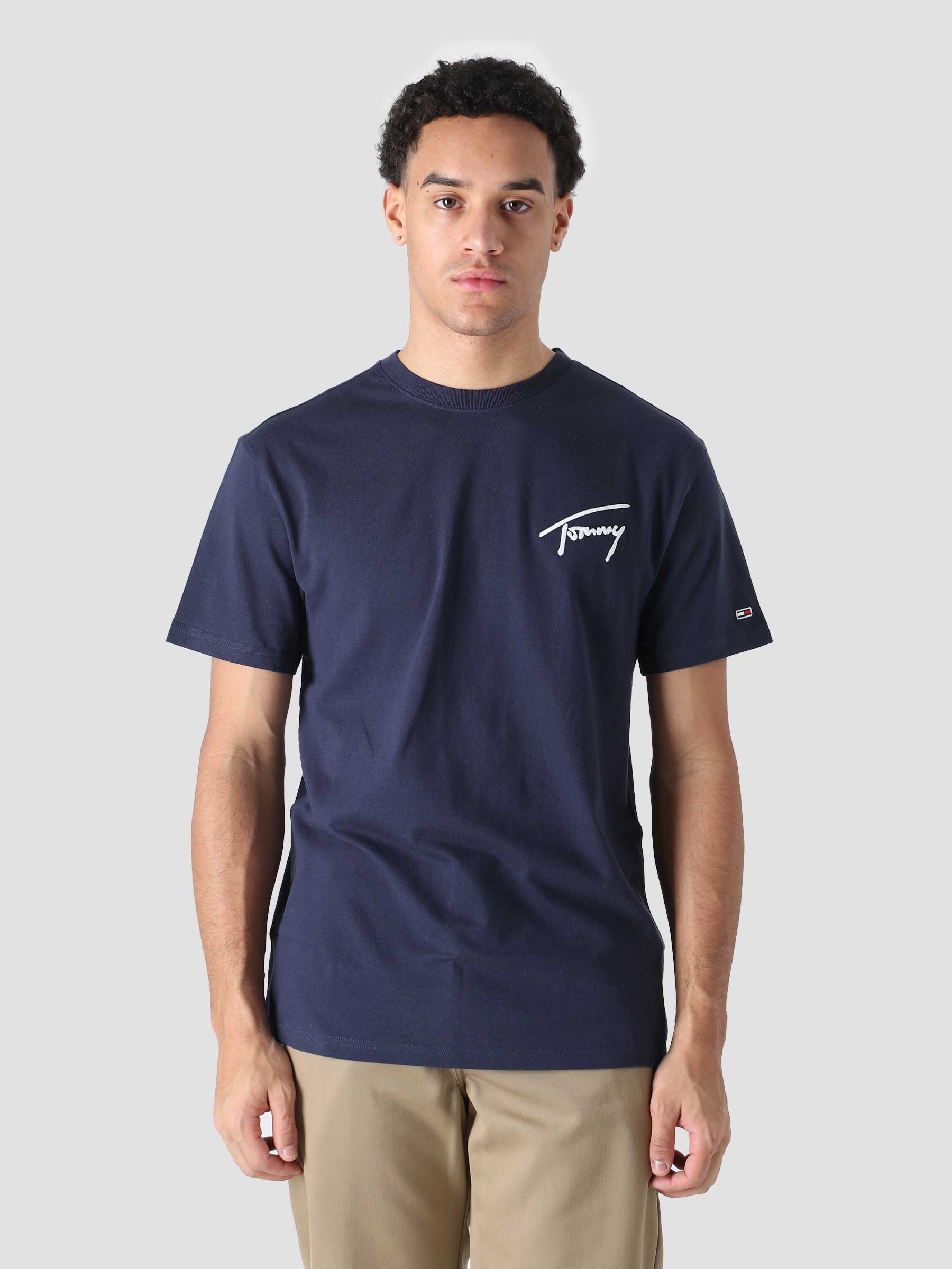 T-Shirt Navy Tommy Twilight Signature Jeans - Tommy Freshcotton TJM