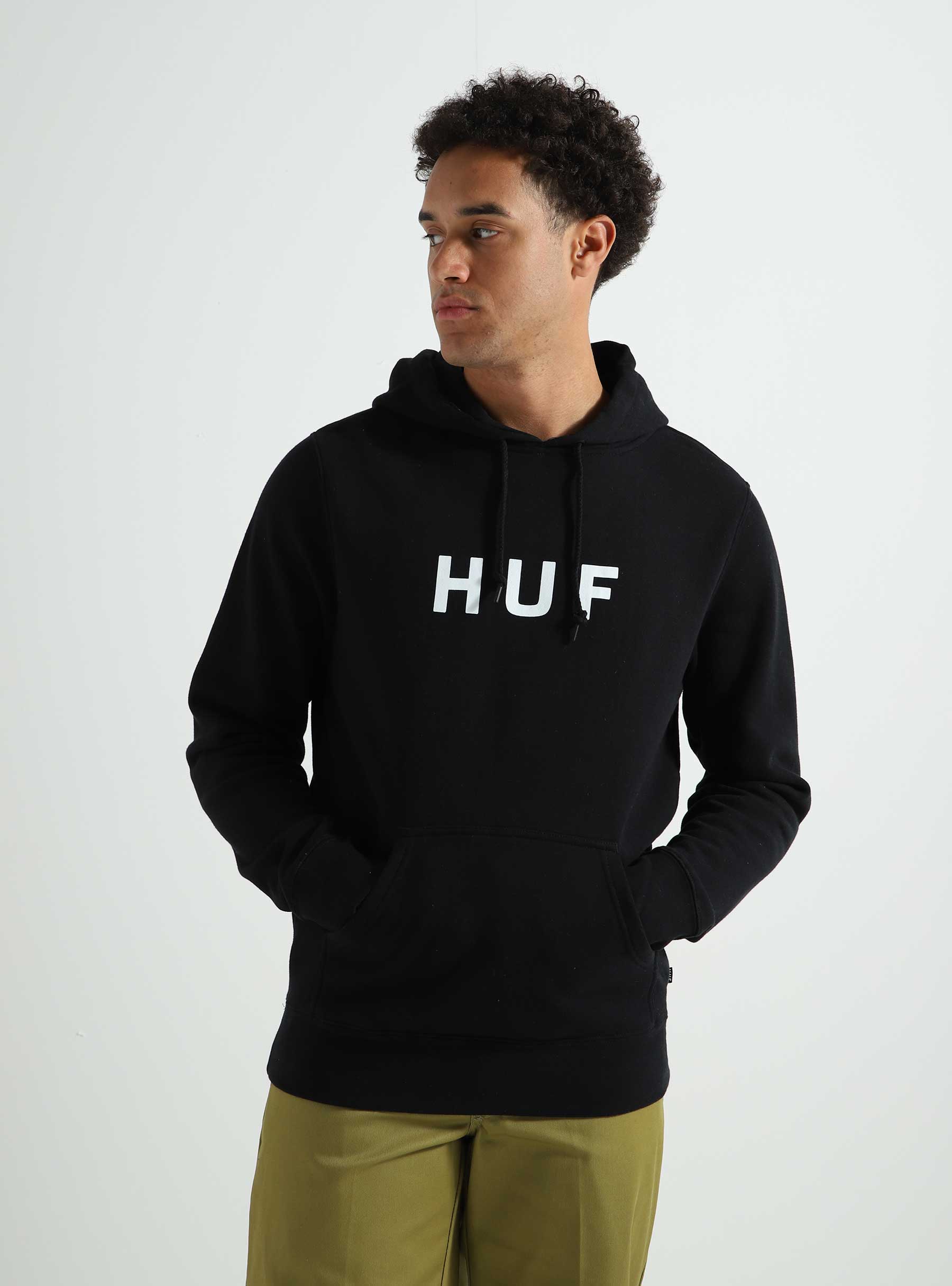 Black hotsell huf hoodie