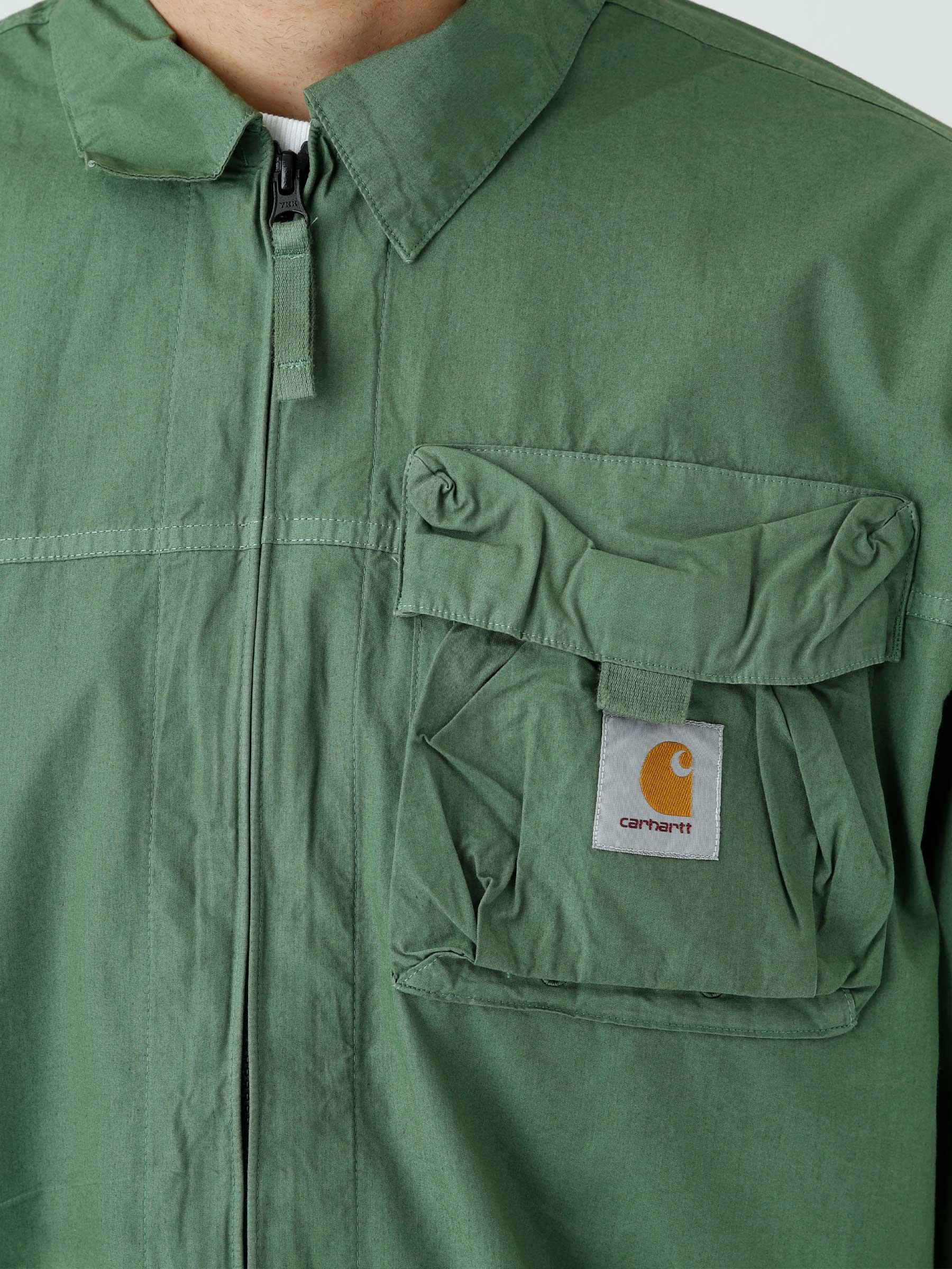 carhartt wip berm jacket dollar green