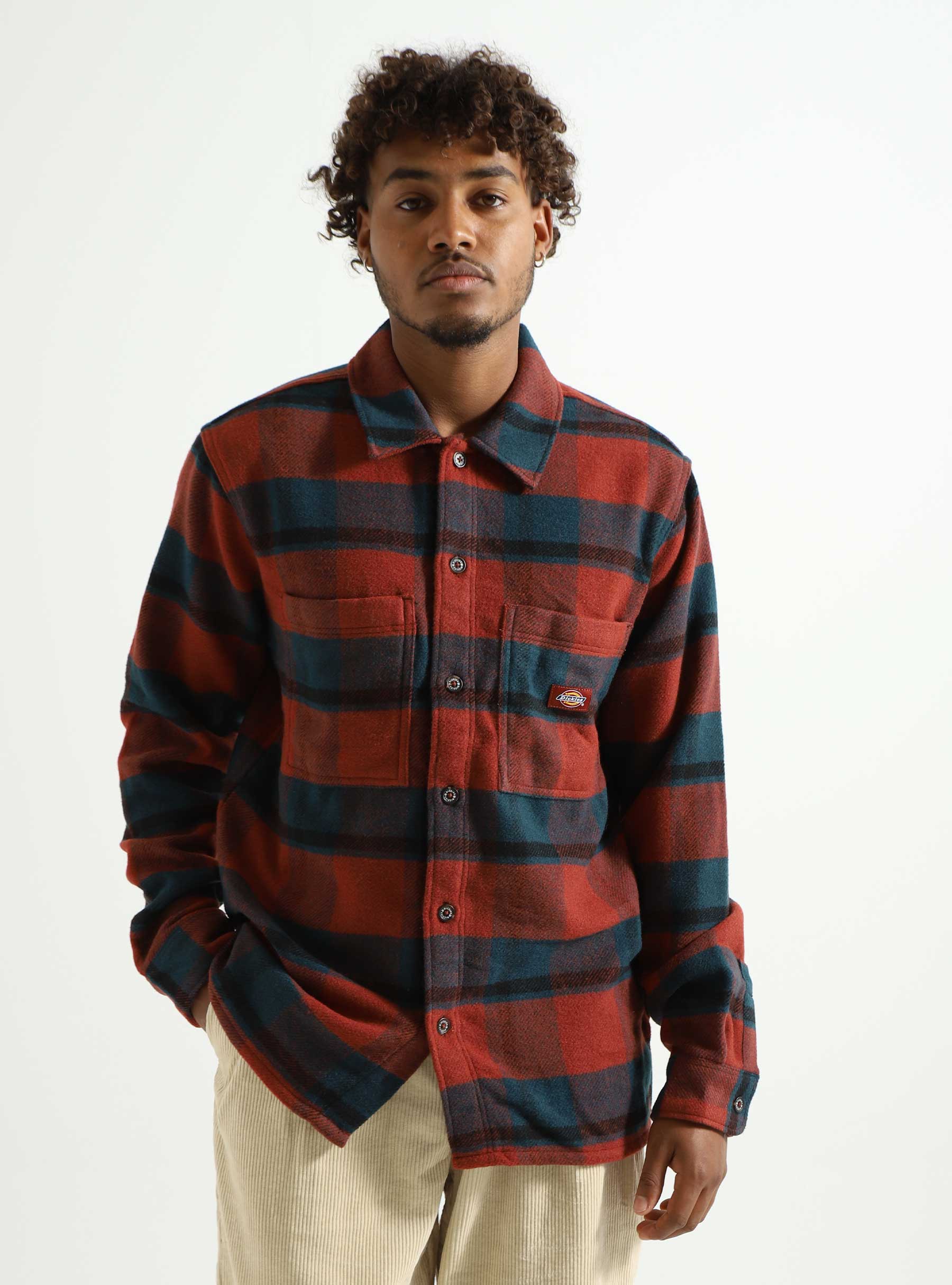 Dickies Plaid Coaling Shirt Coaling Check Dark - Freshcotton