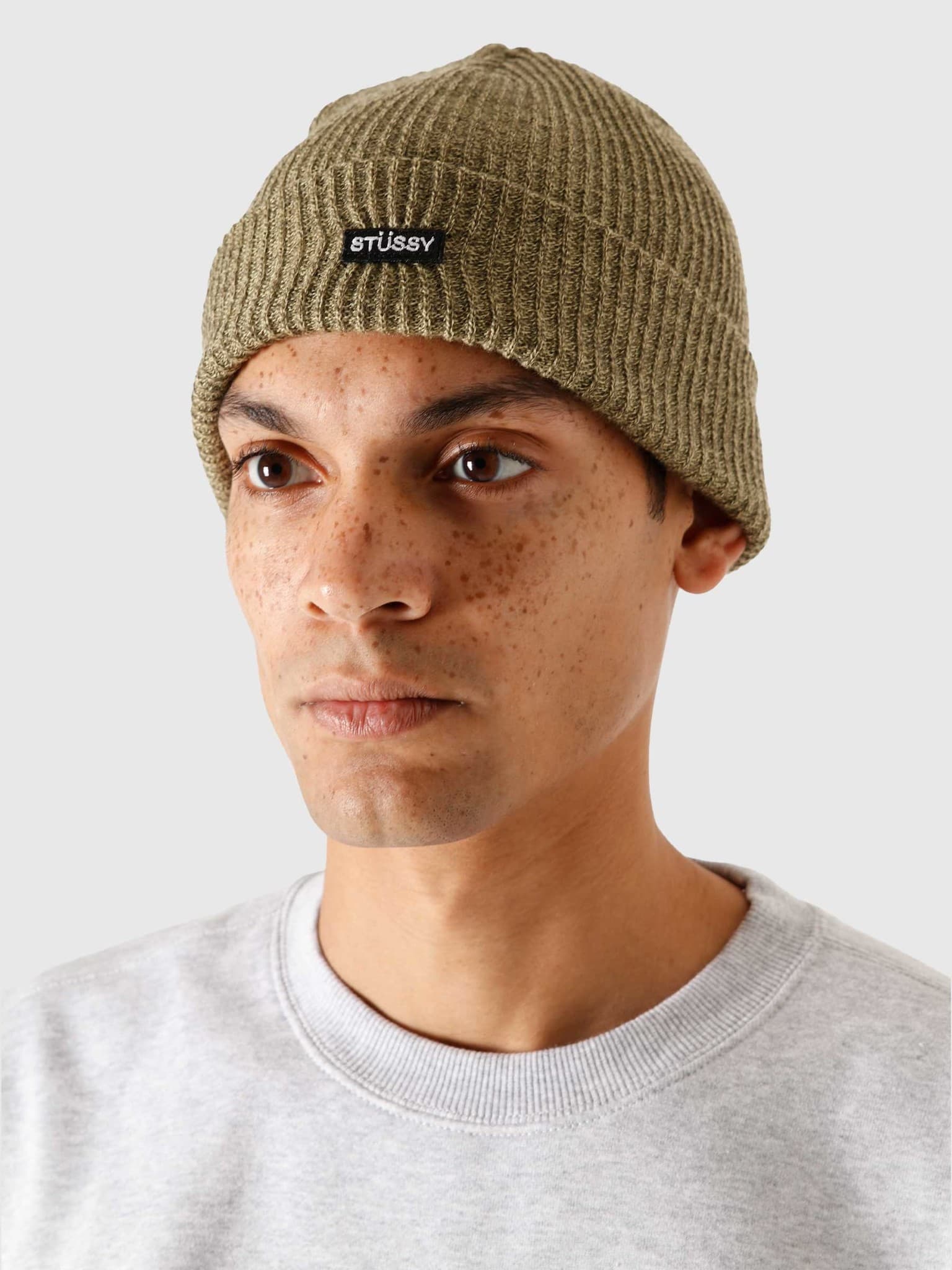 Stussy Small Patch Watchcap Beanie Olive - Freshcotton