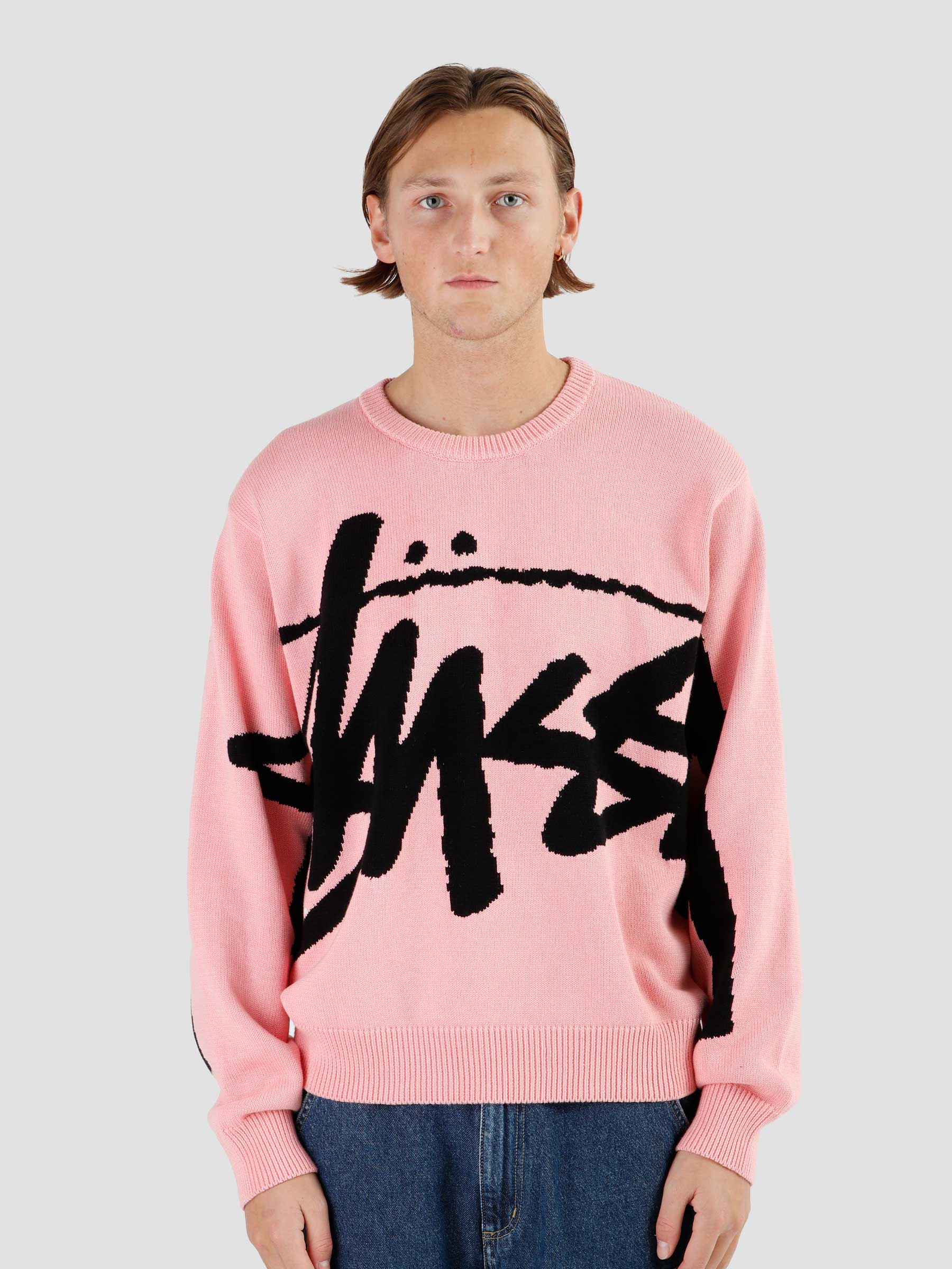 Stussy Stock Sweater Pink - Freshcotton