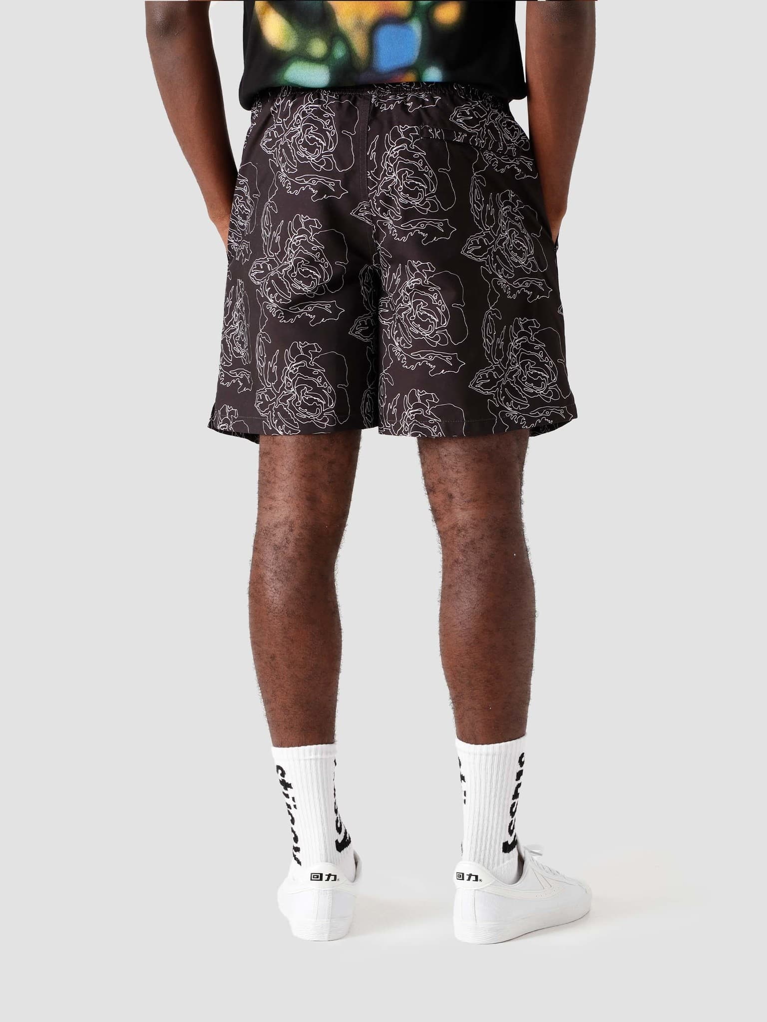 Stussy Roses Water Short Black - Freshcotton