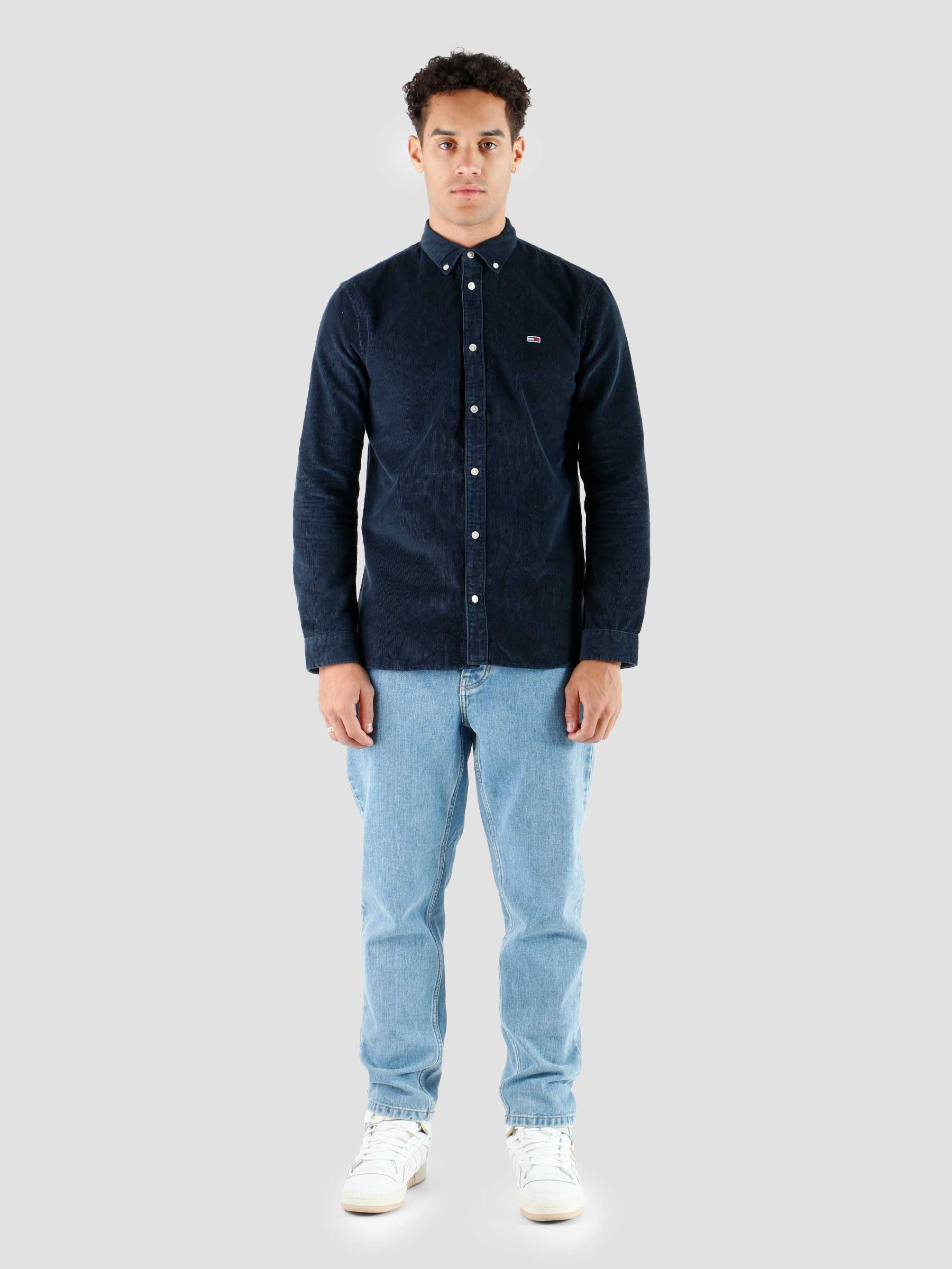 - Twilight Jeans Solid Navy Cord Tommy Shirt Freshcotton TJM