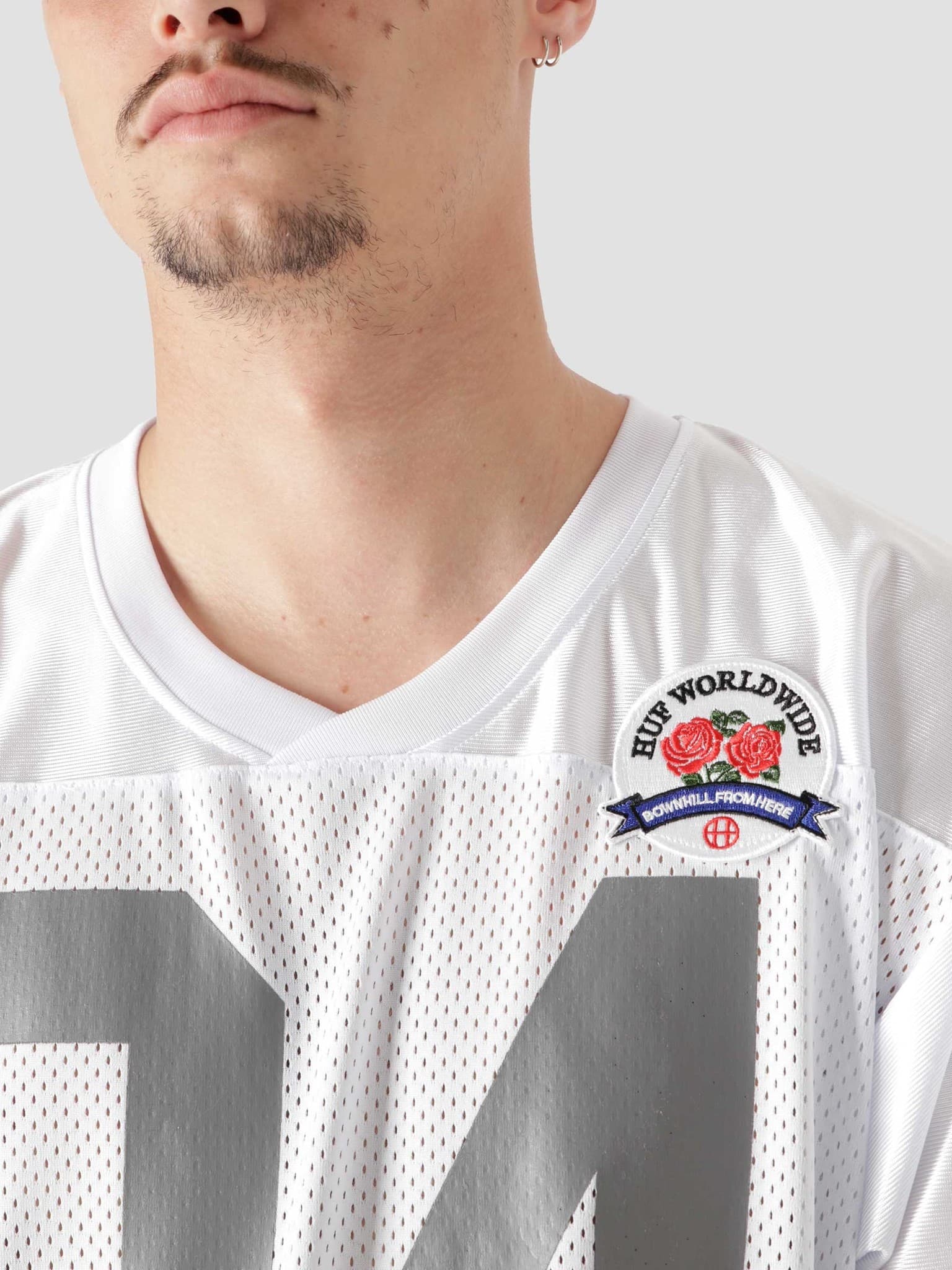 HUF Top Rank White Football Jersey