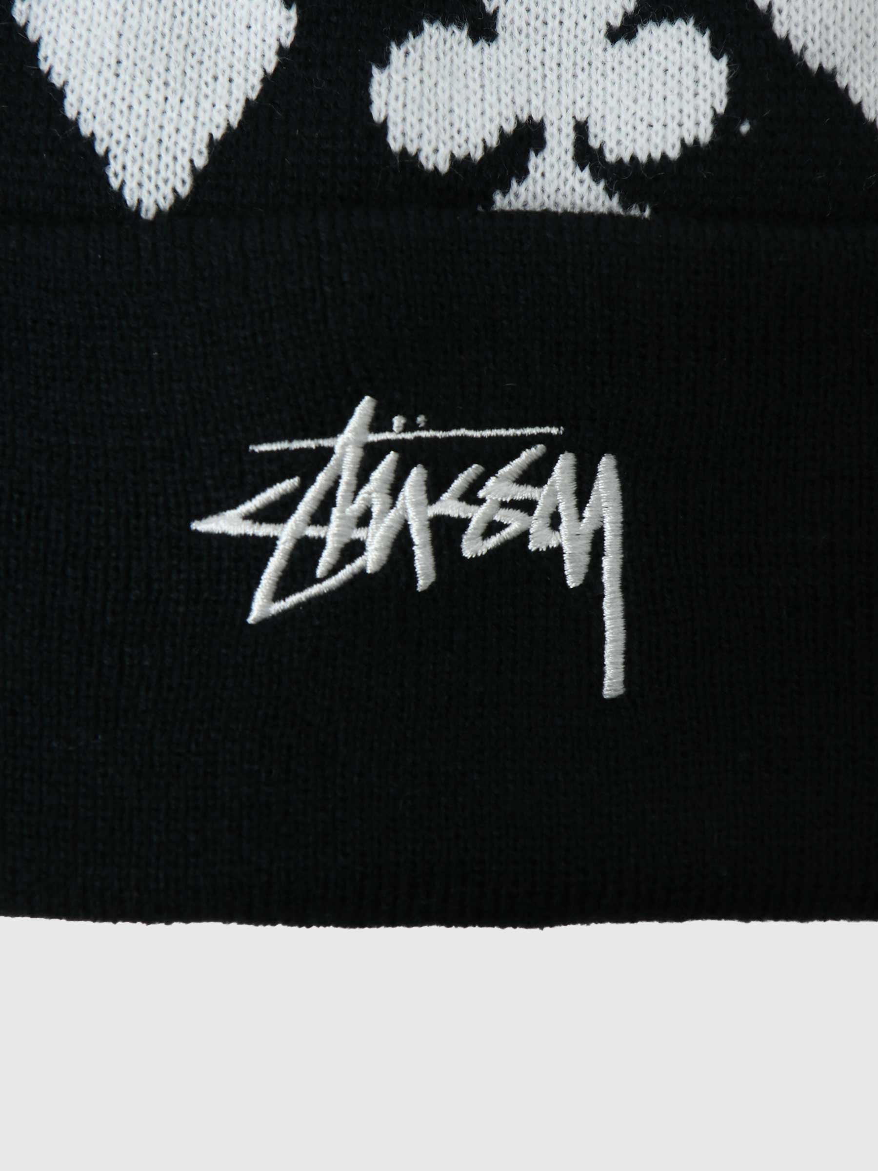 Stussy Full Suit Jacquard Cuff Beanie Black - Freshcotton