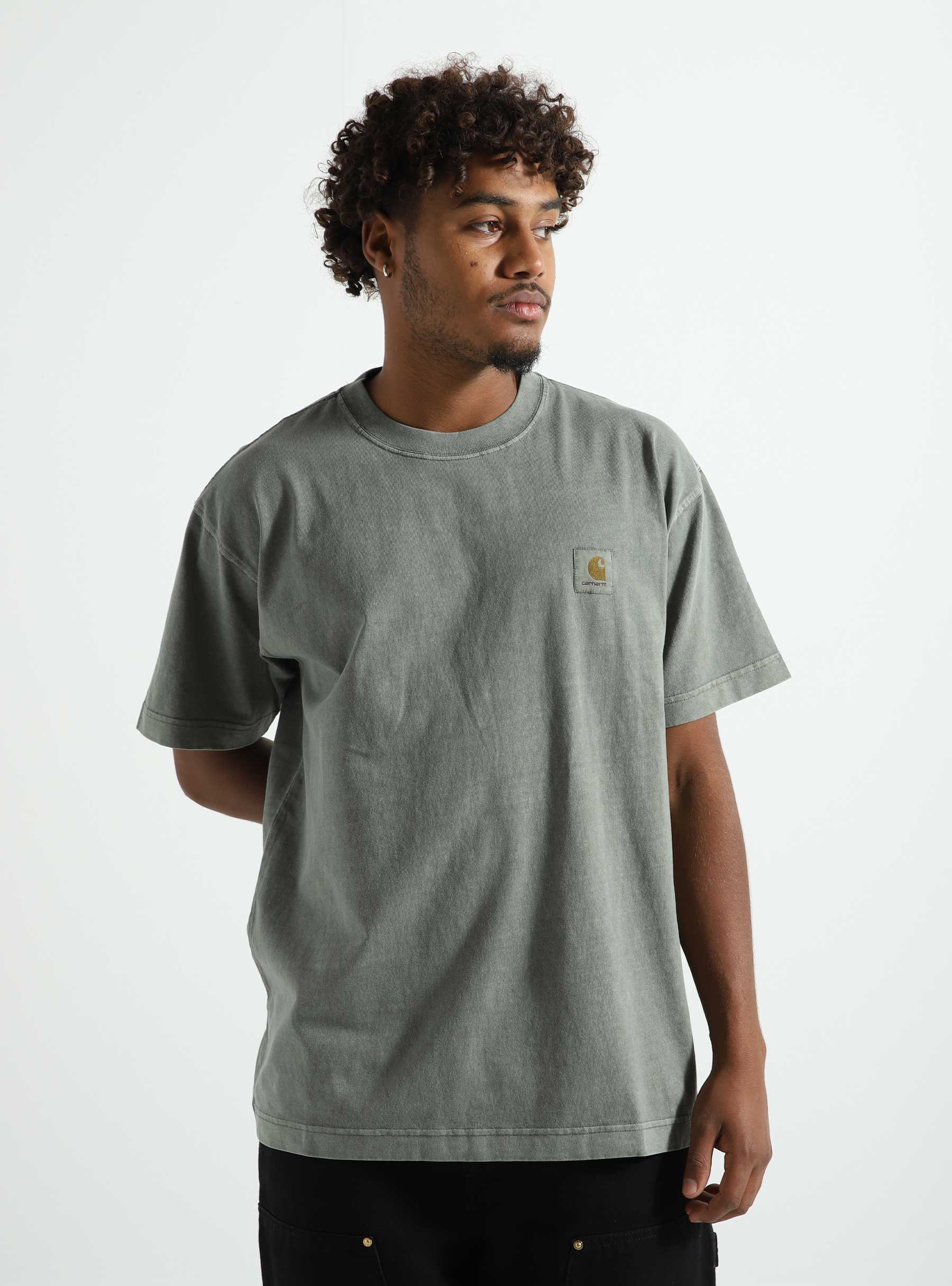 カーハート メンズ Tシャツ トップス Vista T-shirt SMOKE GREEN GARMENT-