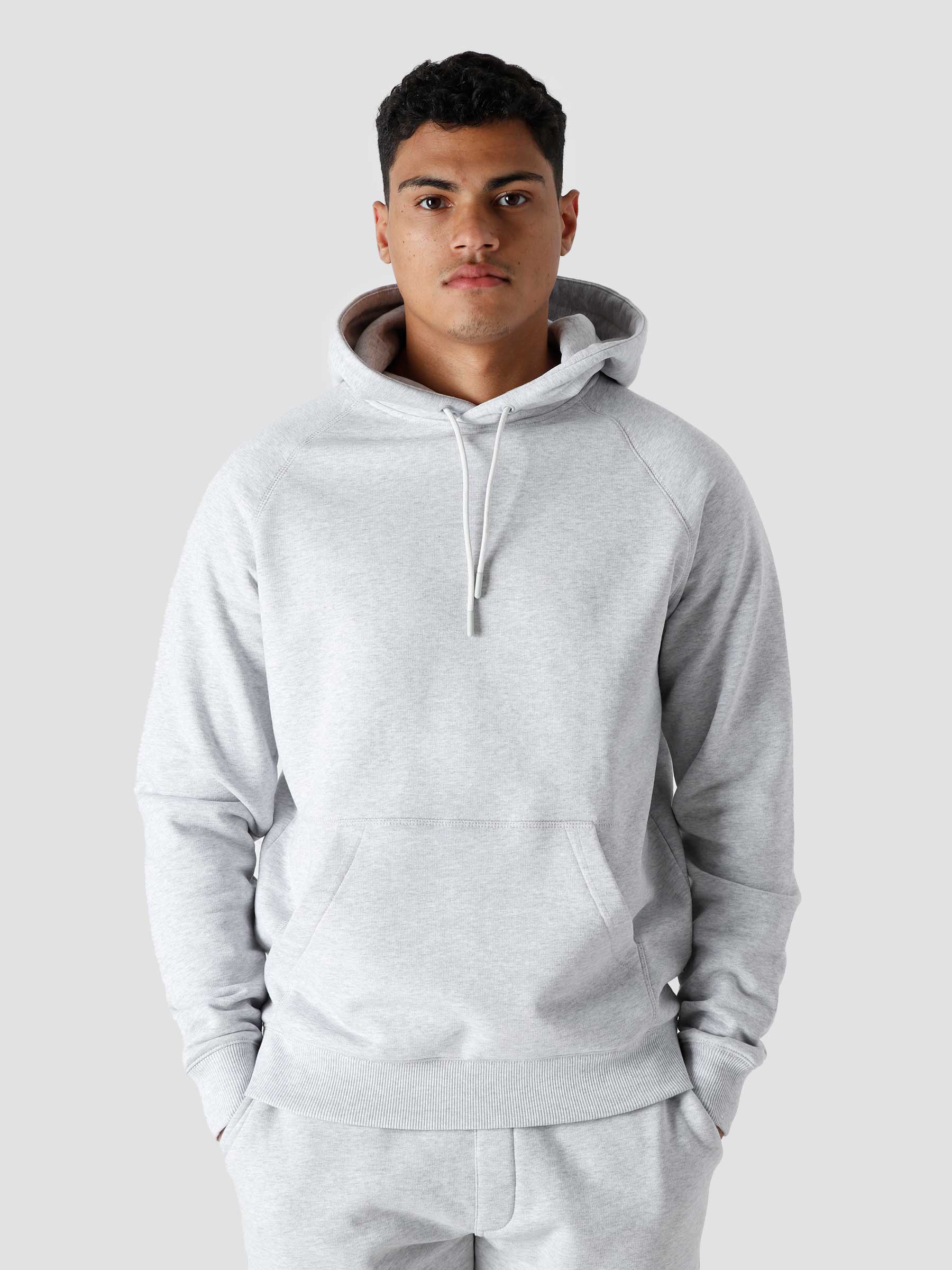 Quality Blanks QB91 Raglan Hoodie Ash - Freshcotton