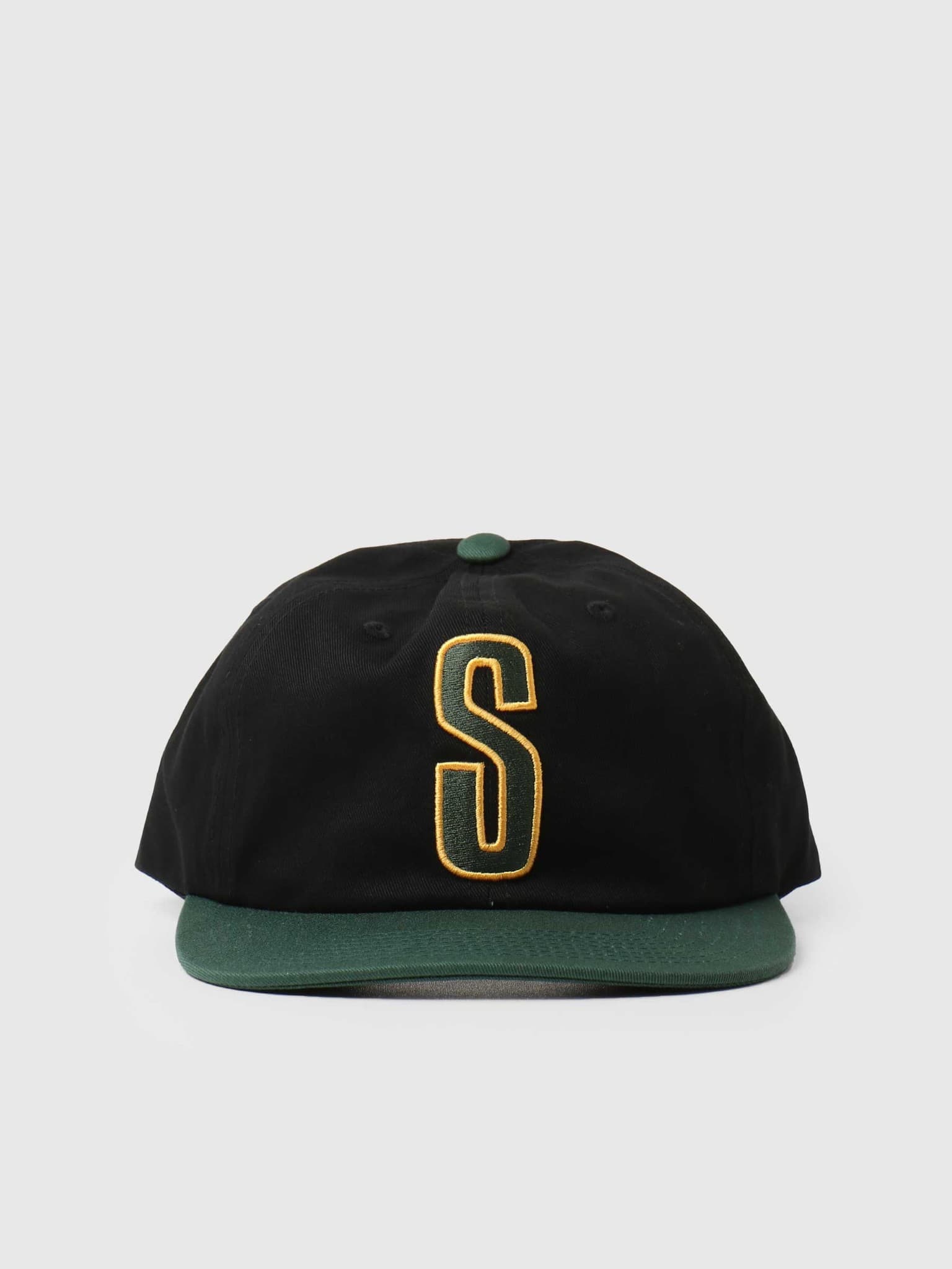 stussy 2tone vintage CAP black green-