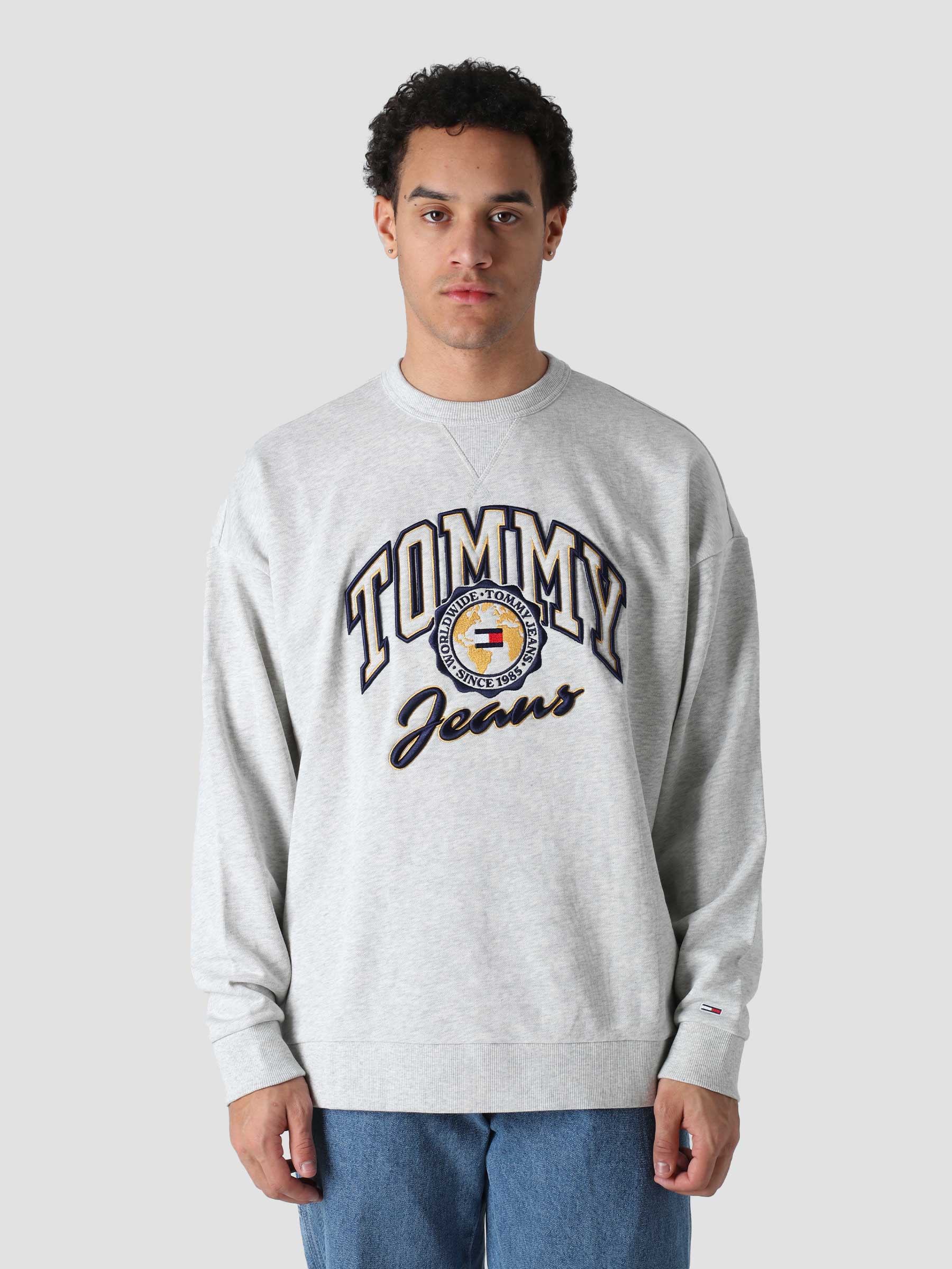 - Tommy Htr College Crew Silver Grey Jeans Archive TJM Freshcotton