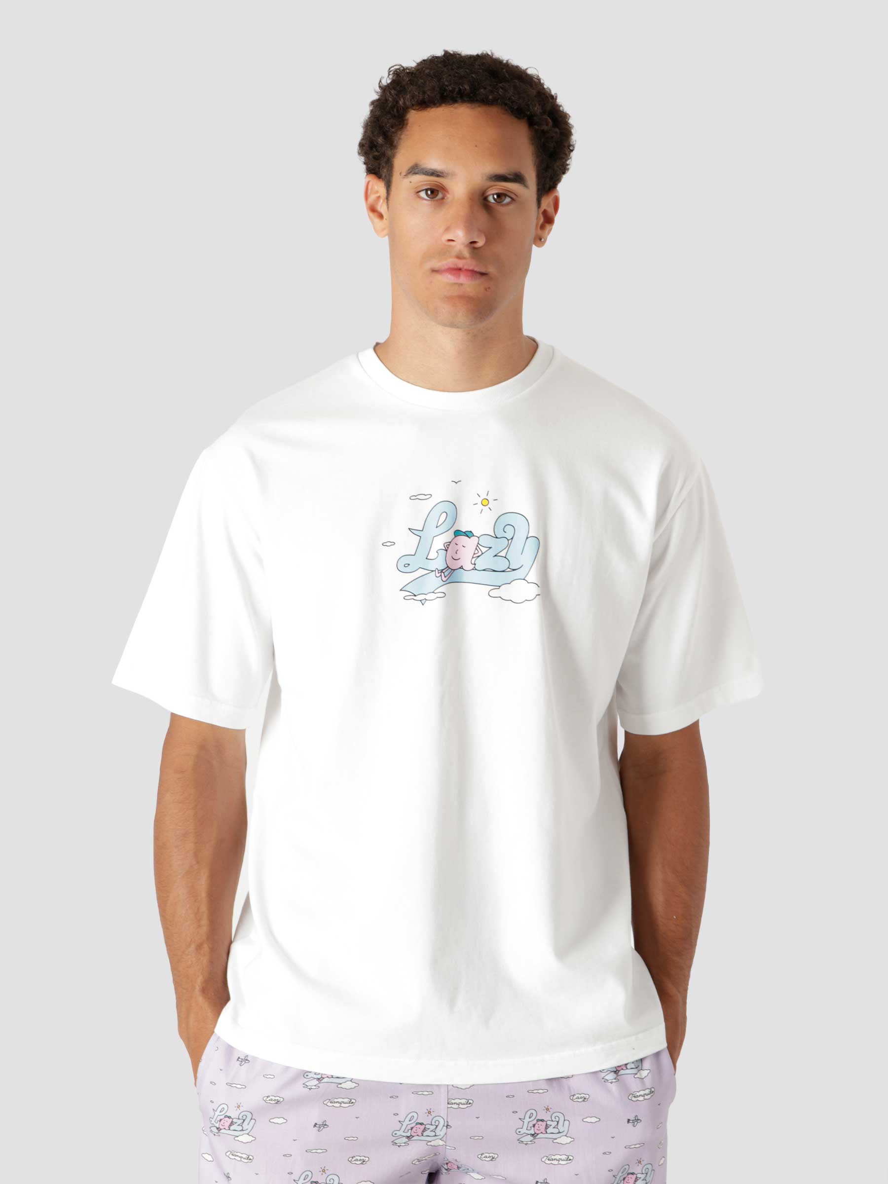 Ceizer x Pockies Lazy T-Shirt White - Freshcotton