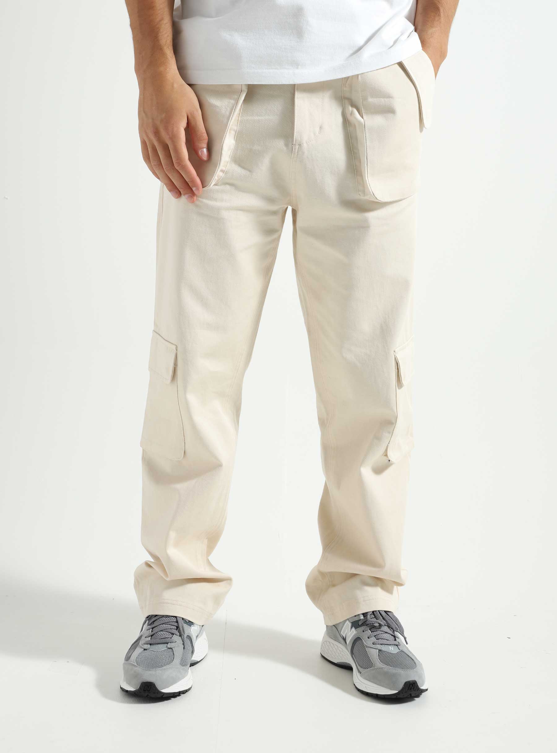 Arte Antwerp Jaden Cargo Pants Pants Cream - Freshcotton