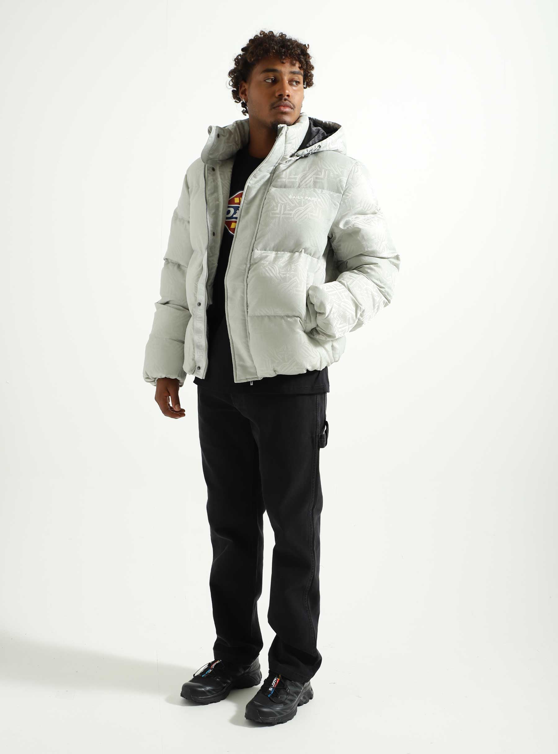 Daily Paper Ruzna Monogram Puffer Jacket - Grey