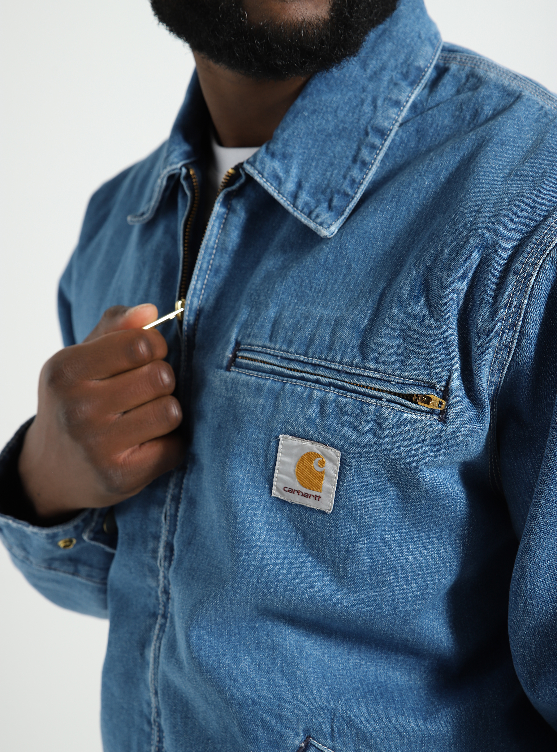 Carhartt WIP denim jacket OG Detroit Jacket men's blue color I033039.106