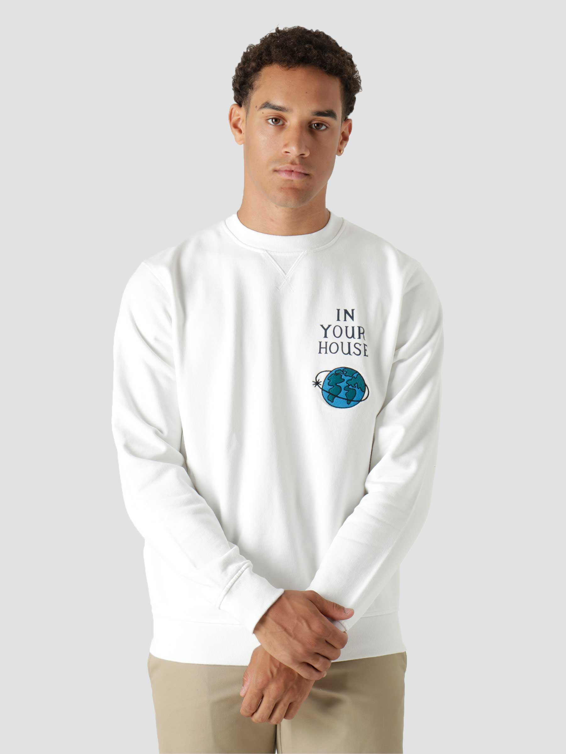 Systems Logo Crew Neck Sweatshirt White 46225