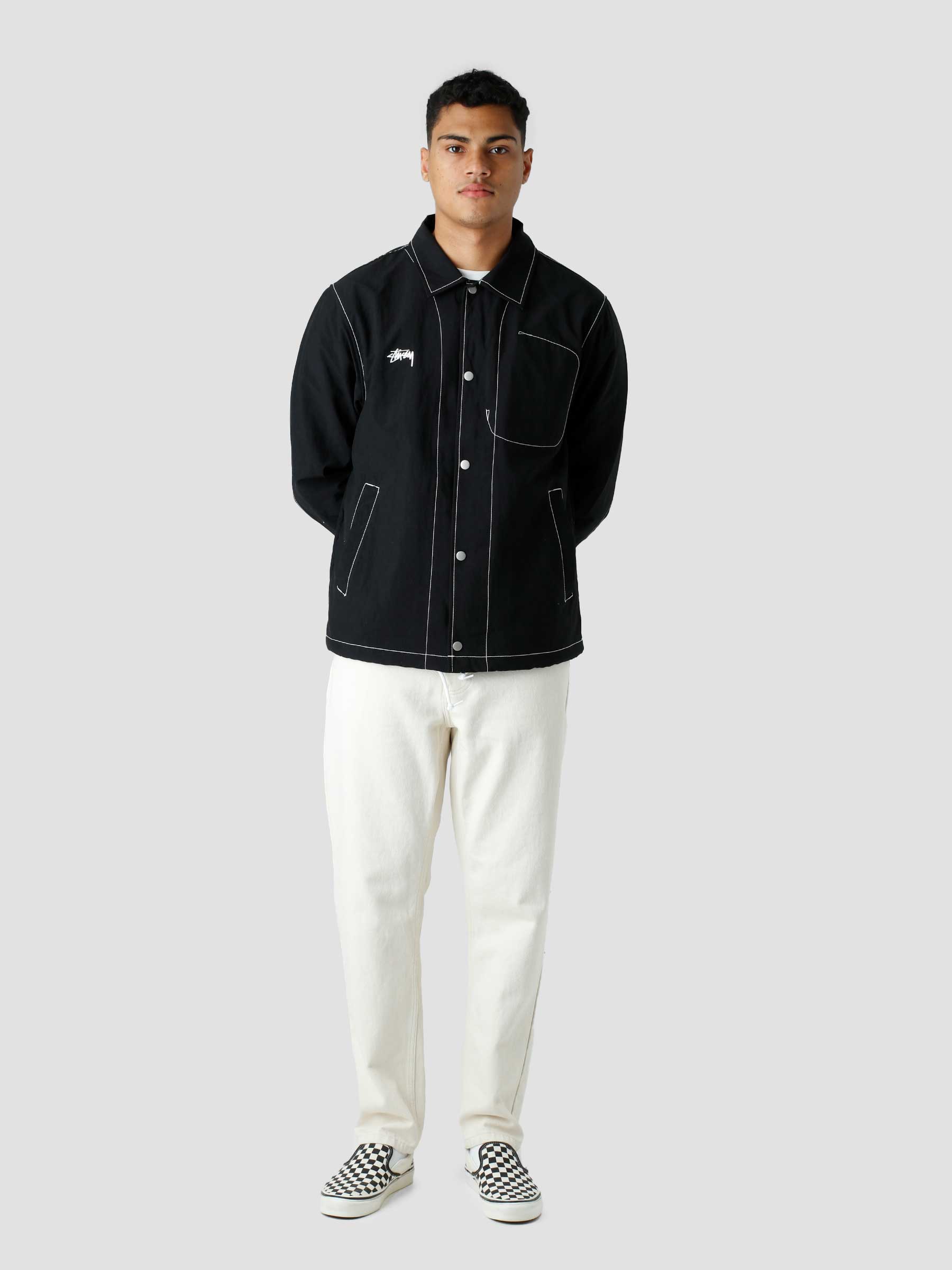 Stussy Nylon Folsom Jacket Black - Freshcotton