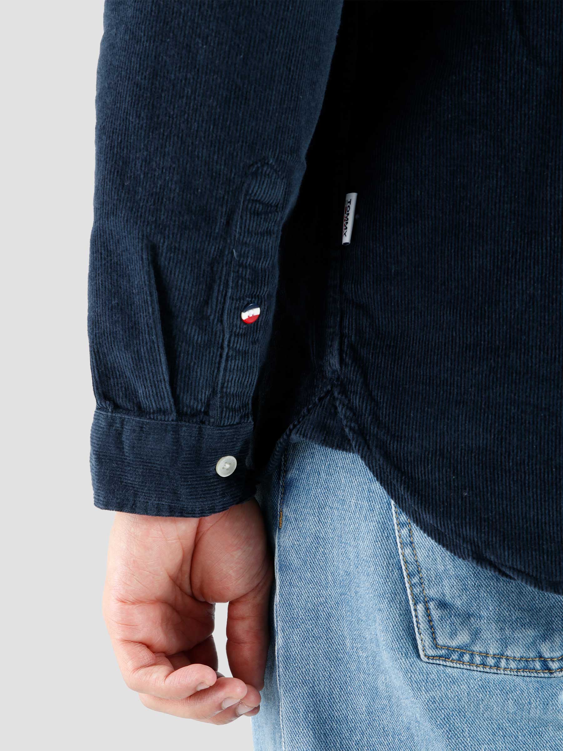 Tommy Jeans TJM Solid Cord Shirt Twilight Navy - Freshcotton