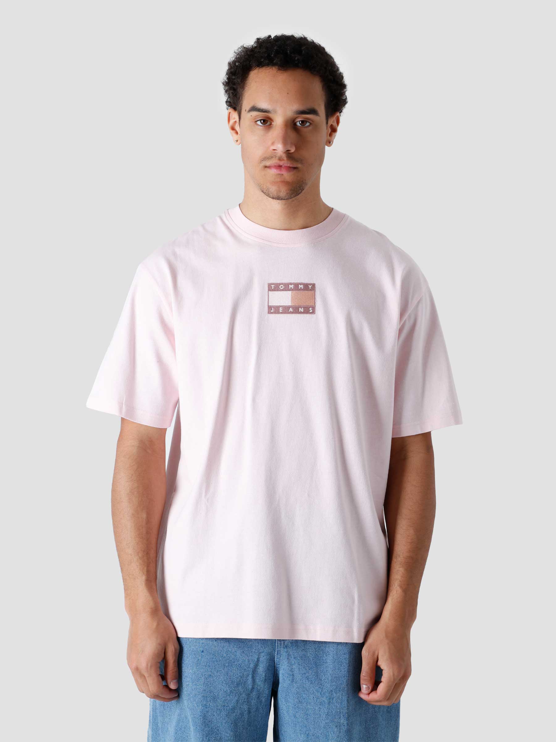 Tommy Jeans TJM T-Shirt Freshcotton Broadway Pink Best - Graphic