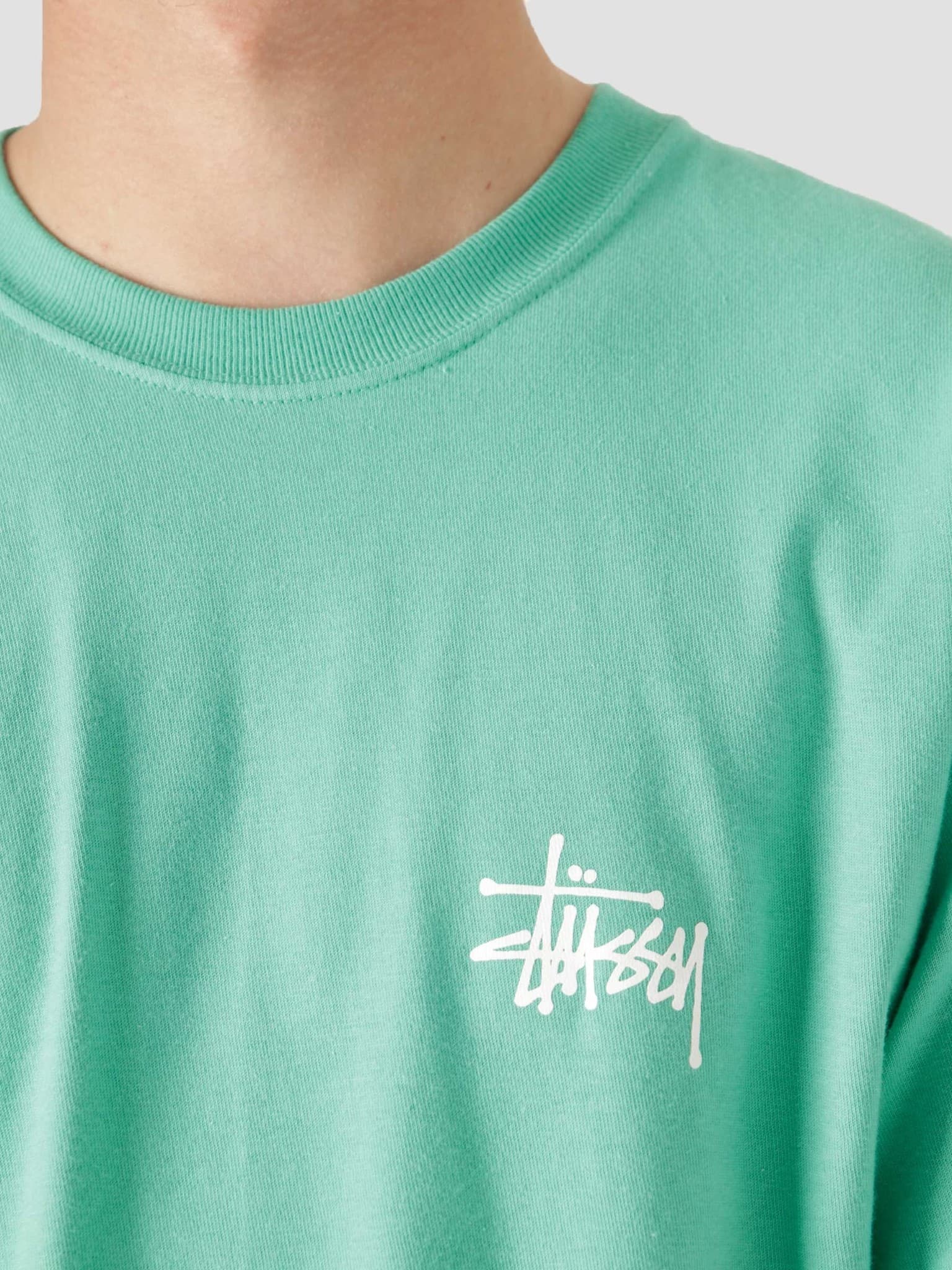 Stussy basic long discount sleeve tee green