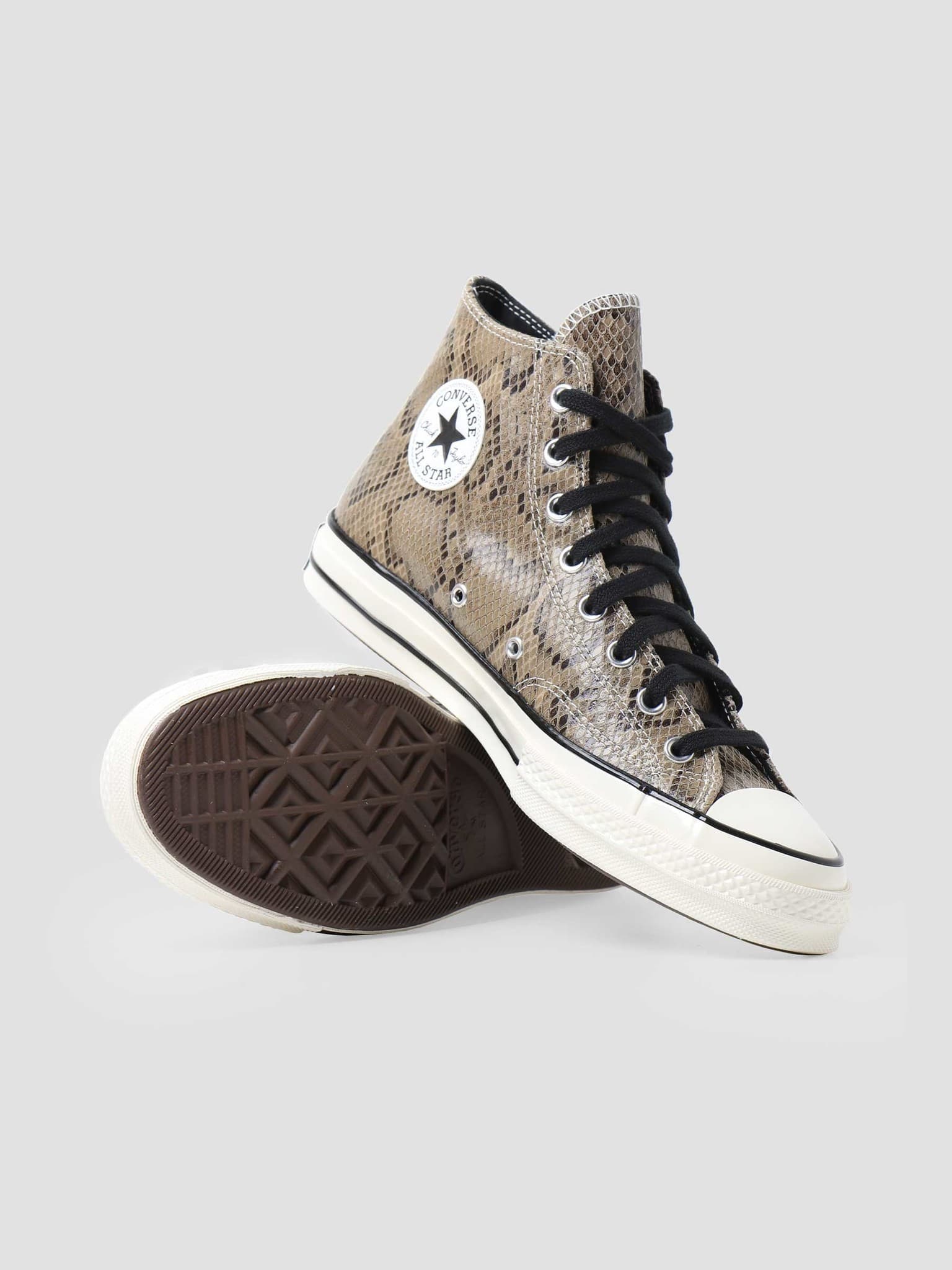 Brown leather converse high 2025 tops