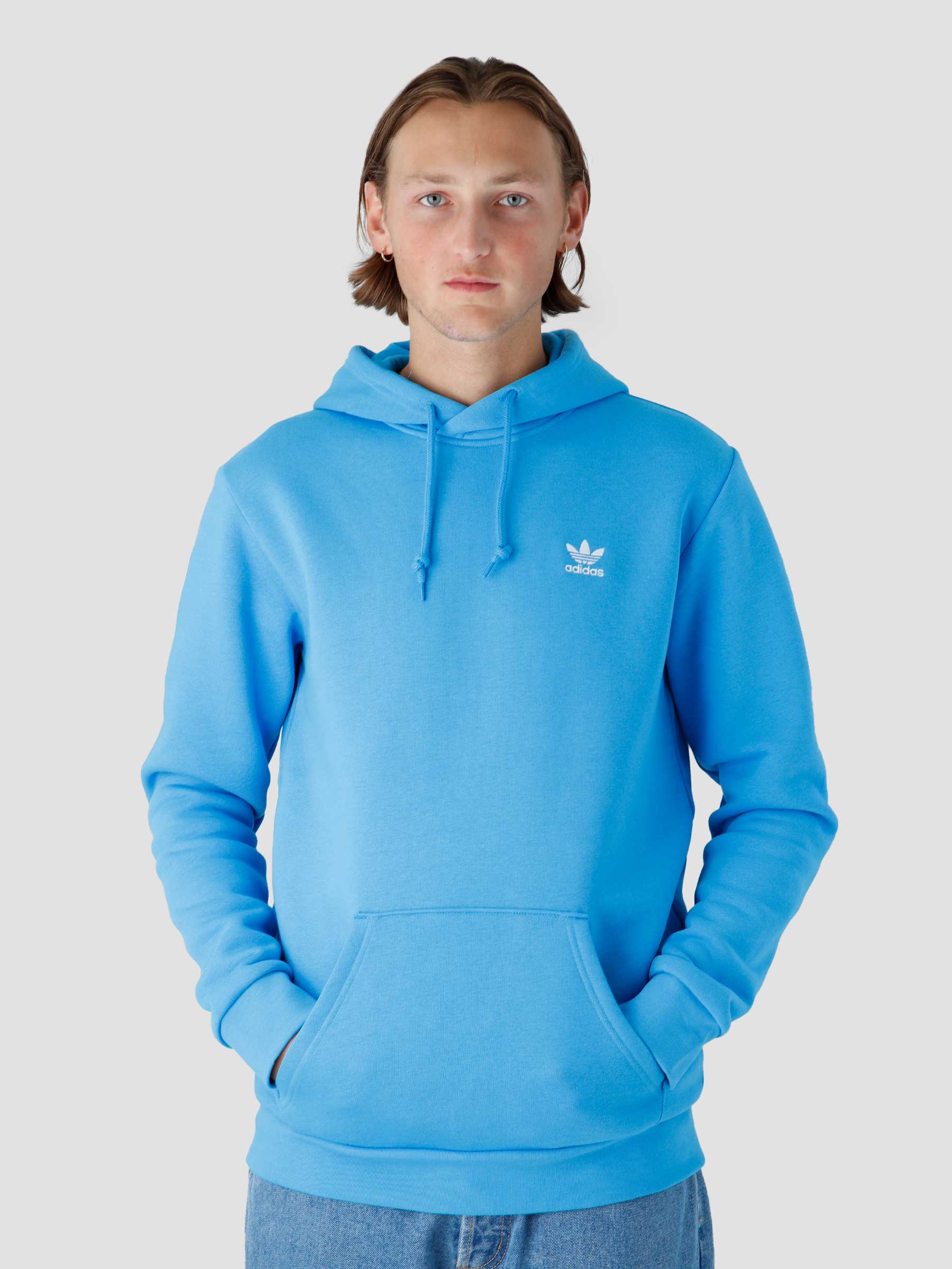 adidas Essential Hoodie Pulse Blue - Freshcotton