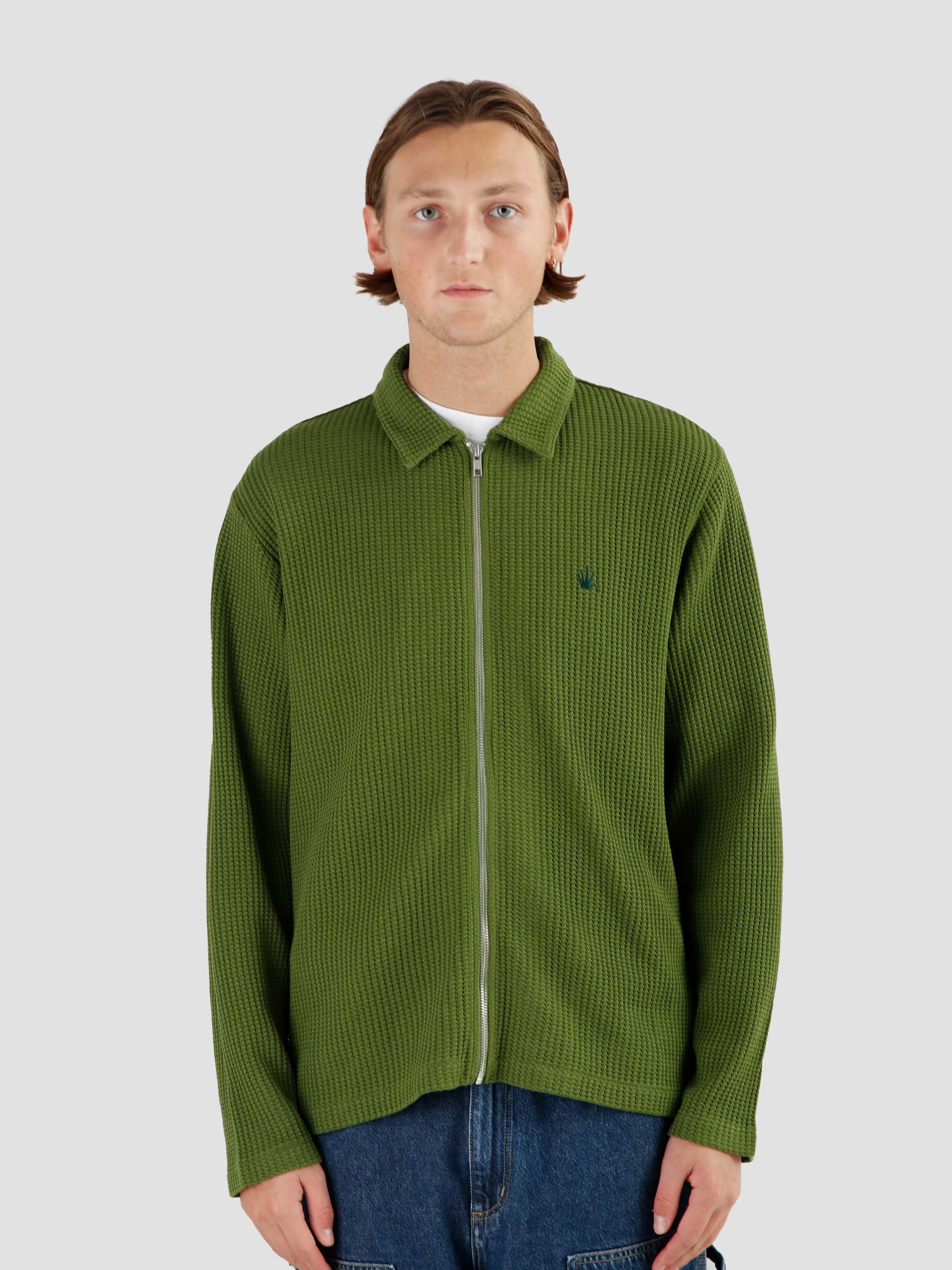 Big Thermal Zip Shirt Green 1140317