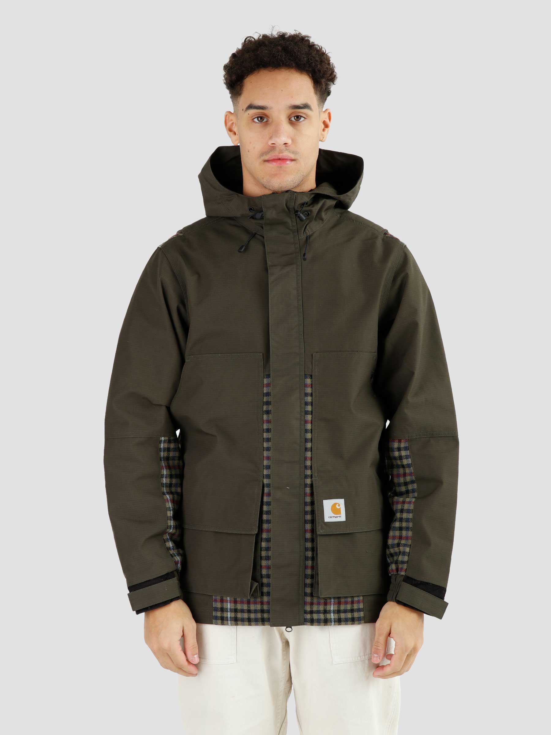 Carhartt WIP Highbury Jacket Cypress Asher Check Seaweed - Freshcotton