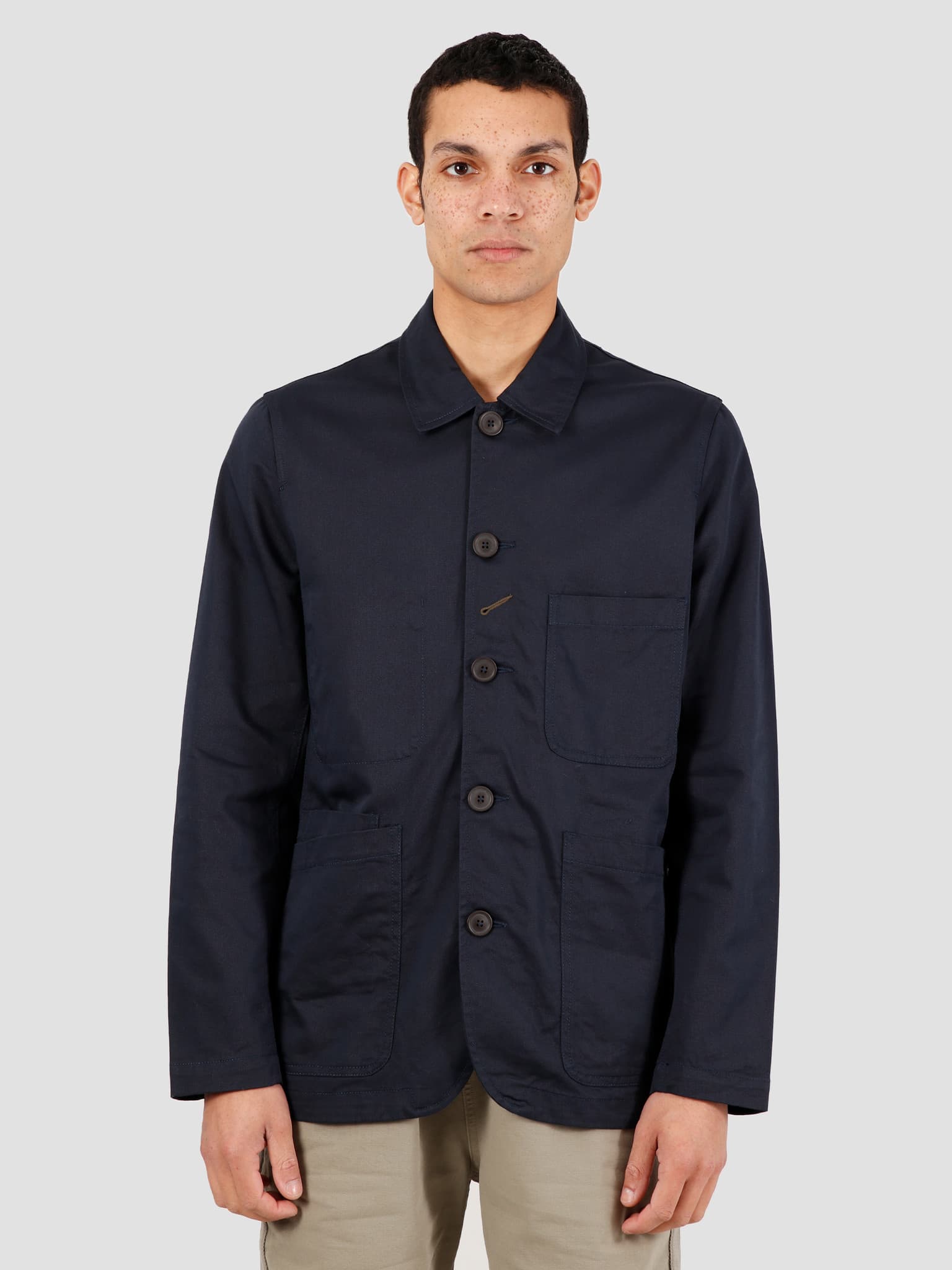 Universal Works Bakers Twill Jacket Navy - Freshcotton